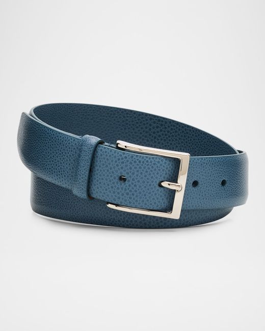 Simonnot Godard Galuchat Grained Belt 35mm Da Men