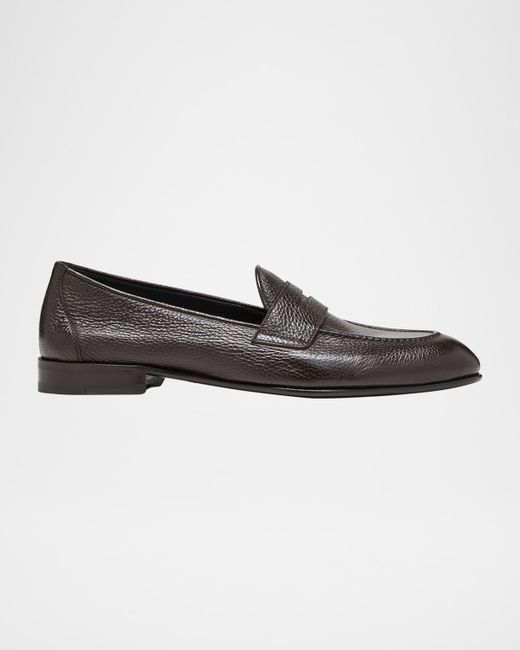 Brioni Appia Deerskin Penny Loafers Da Men