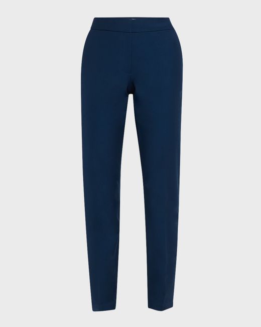 Lafayette 148 New York Manhattan Cropped Stretch Twill Skinny Pants Da Women Di Colore Blu
