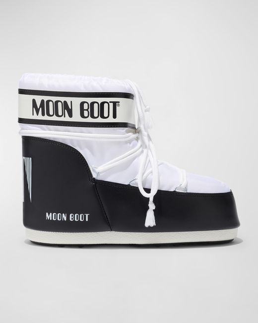 Moon Boot Icon Nylon Ankle Snow Boots Da Women Di Colore Bianco