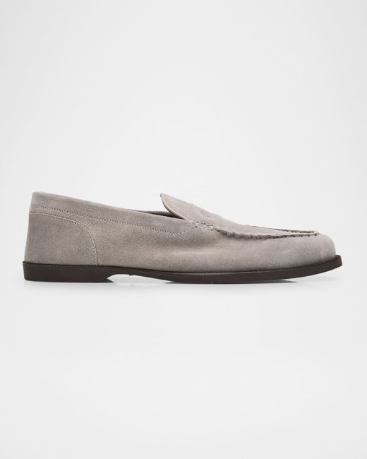 John Lobb Pace Soft Suede Penny Loafers Da Men