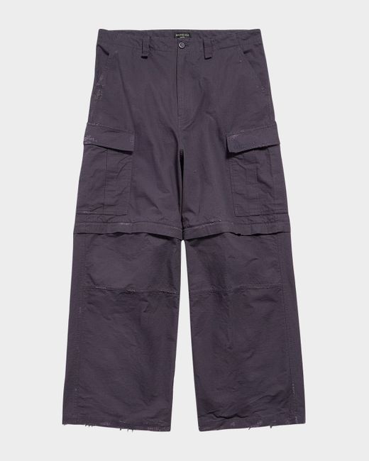 Balenciaga Large Cargo Pants Da Men Di Colore Blu Scuro
