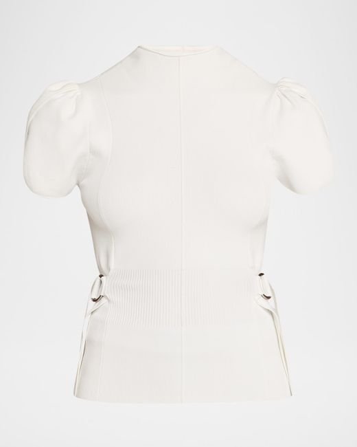 3.1 Phillip Lim Compact Rib Tulip Top Da Women Di Colore Bianco