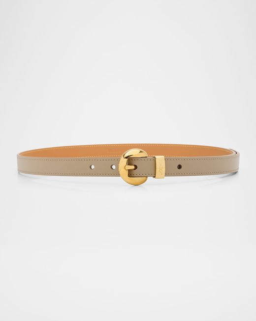 Loewe Women's Beige Pebble Skinny Belt