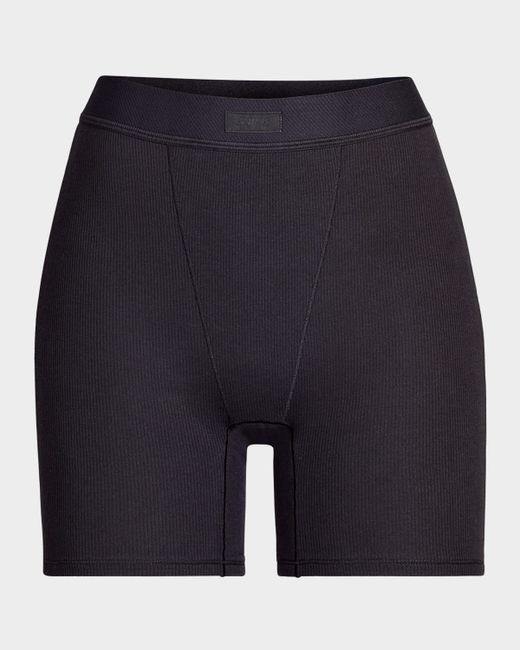 Skims   Cotton Rib Logo Boxers