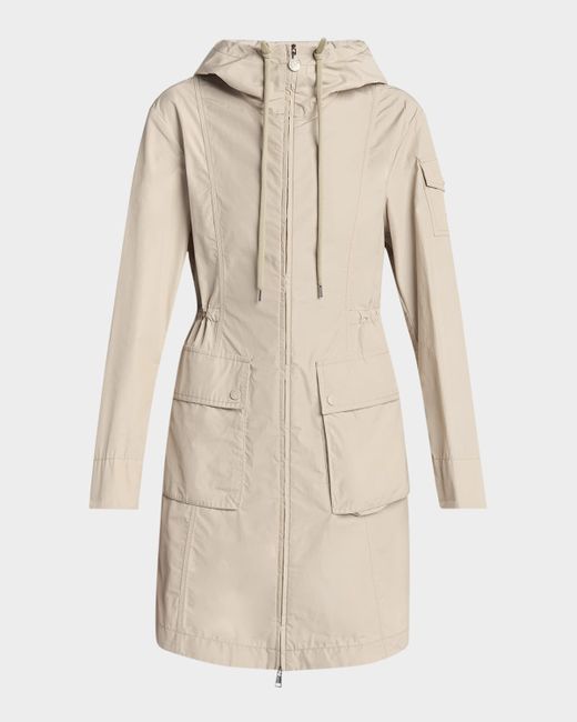 Moncler Women's Beige Laerte Long Hooded Parka