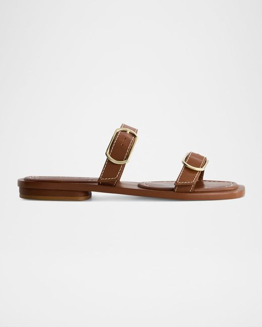 Bernardo 1946   Dual Buckle Slide Sandals