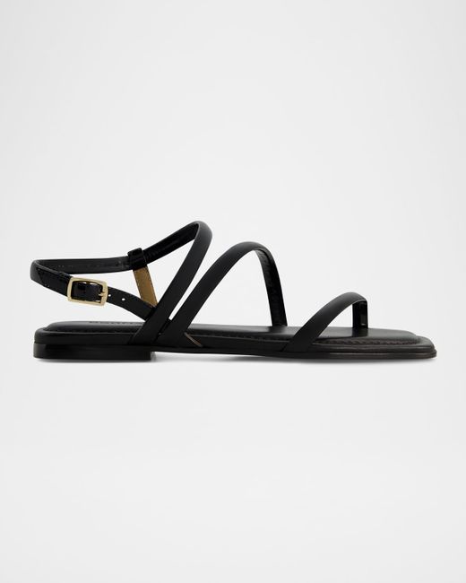 Bernardo  Black Odessa Patent Thong Slingback Sandals