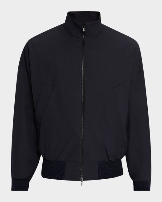 Fear Of God High-Neck Track Jacket Da Men Di Colore Blu Scuro