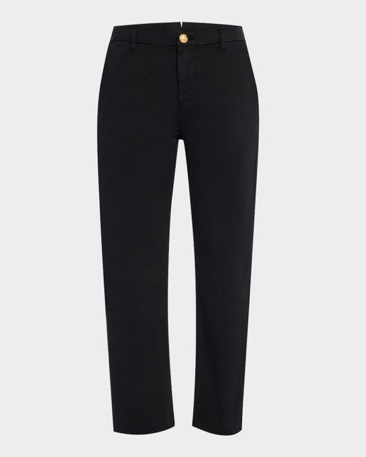 Kobi Halperin Hope Straight-Leg Stretch Cotton Pants Da Women Di Colore Nero