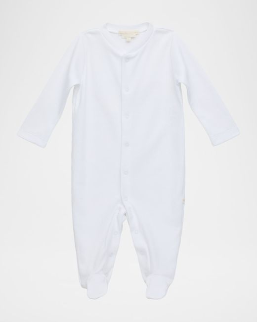 Marie Chantal Kids Pointelle Embroidered Angel Wing Footie Newborn-6m  Di Colore Bianco