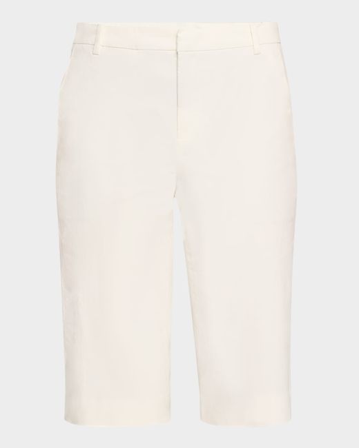 Vince Mid-Rise Chino Shorts Da Women Di Colore Bianco