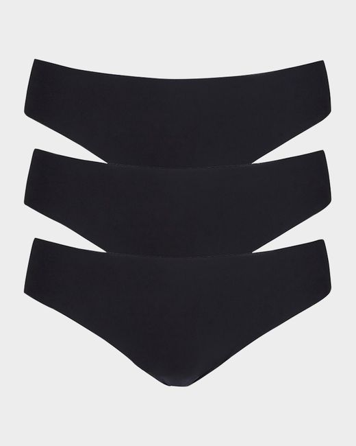 Commando Butter Ultra-Soft Stretch Thongs Pack Of 3 Da Women Di Colore Nero