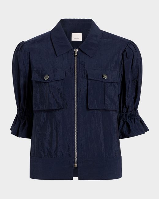 Cinq A Sept Women's Dark Blue Holly Short-Sleeve Jacket