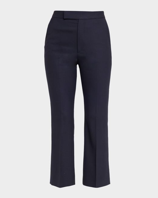 Maria Mcmanus High-Rise Straight-Leg Crop Trousers Da Women Di Colore Blu Scuro