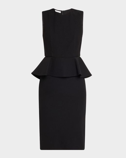 Max Mara Cosmos Sleeveless Peplum Dress Da Women Di Colore Nero