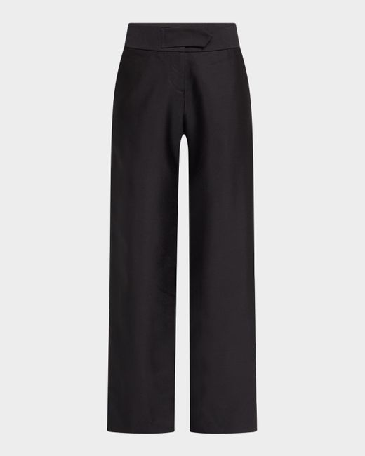 Brandon Maxwell The Phoenix Low-Rise Trousers Da Women Di Colore Nero