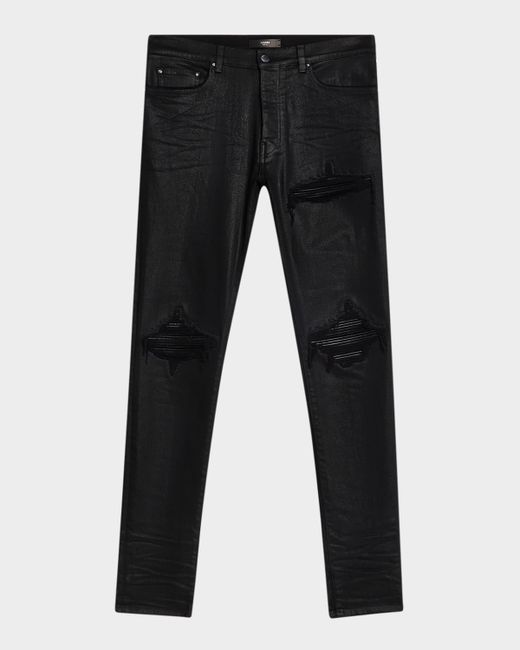 Amiri Men's Black Mx1 Waxed Skinny Jeans