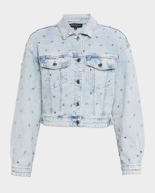 Generation Love Women's Blue Toddie Embellished Denim Jacket