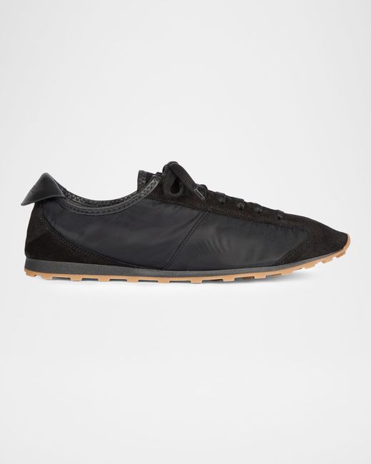 Jacquemus The Tennis Suede Nylon Sneakers Da Men Di Colore Nero