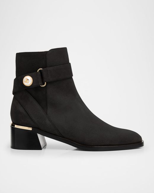Jimmy Choo Noor 45 Suede Ankle Boots Da Women Di Colore Nero