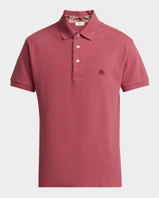 Etro Men's  Logo-Embroidered Polo Shirt
