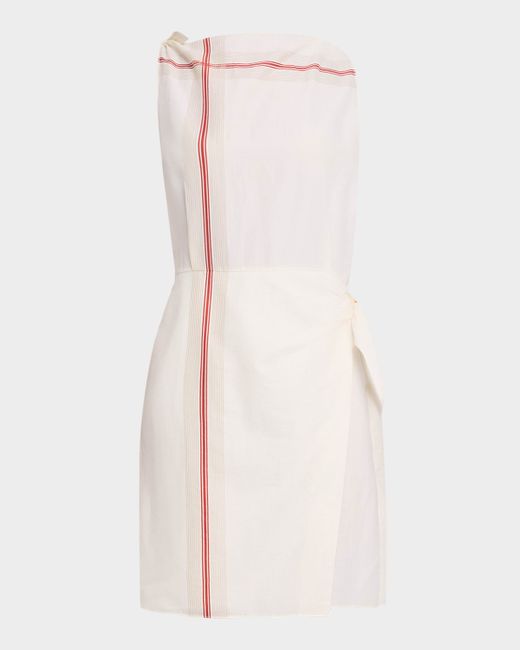 Vince Stripe Handkerchief Wrap Dress Da Women Di Colore Rosa