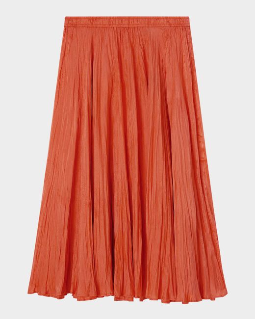 Joseph Women's  Sully Crinkled Habotai Midi Skirt
