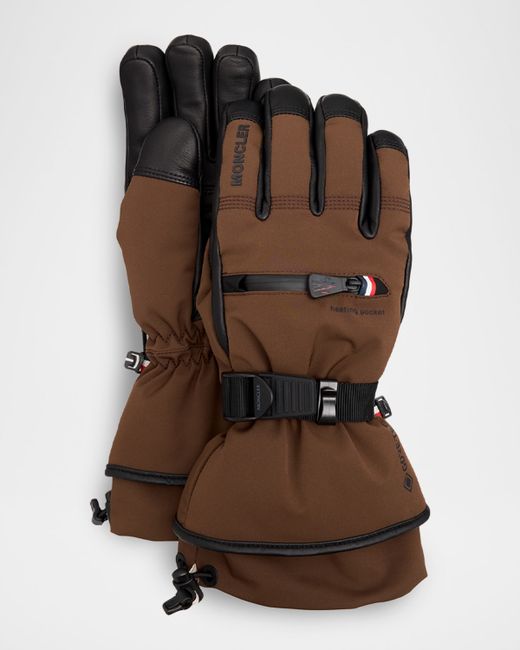 Moncler Grenoble Women's Brown Padded Gloves