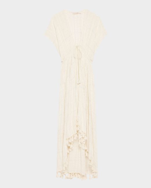 Ramy Brook Addaline Embroidered Coverup Dress Da Women Di Colore Bianco