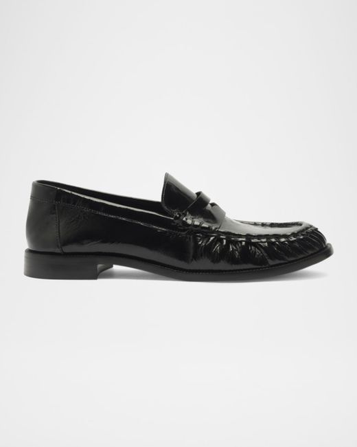 Schutz Women's Black Tyche Shiny Penny Loafers