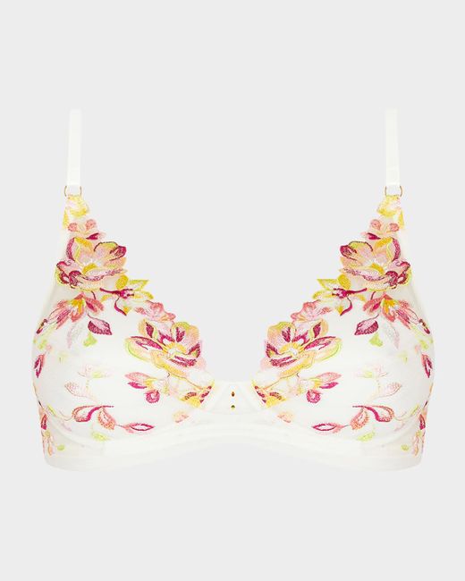 Lise Charmel Women's Floral Folie Dete Embroidered Tulle Triangle Bra