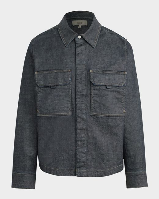 Hudson Denim Flap Pocket Shirt Jacket Da Men