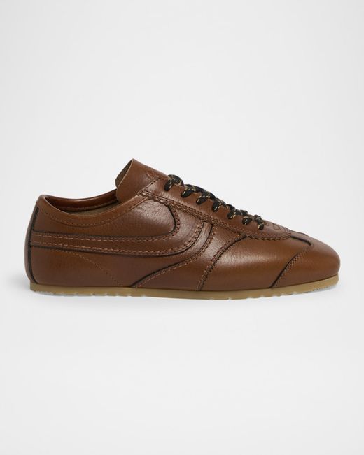 Dries Van Noten Women's Brown Dustin Calf Retro Sneakers