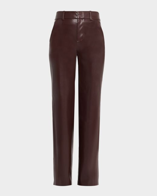 Alice + Olivia Alexander High-Rise Vegan Leather Trousers Da Women