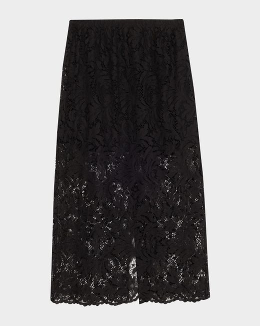 A.L.C. Lydia Lace Midi Skirt Da Women Di Colore Nero
