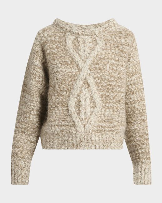 Isabel Marant Women's White Dorota Cable-Knit Sweater