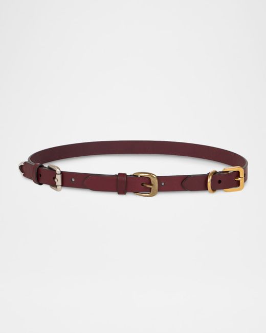 Etro Interchangeable Buckles Belt Da Women Di Colore Rosso