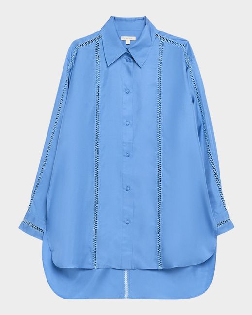 Diotima Bridgetown Lattice-Embellished Button-Down Shirt Da Women