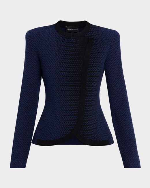 Emporio Armani Two-Tone Blazer Da Women Di Colore Multicolore
