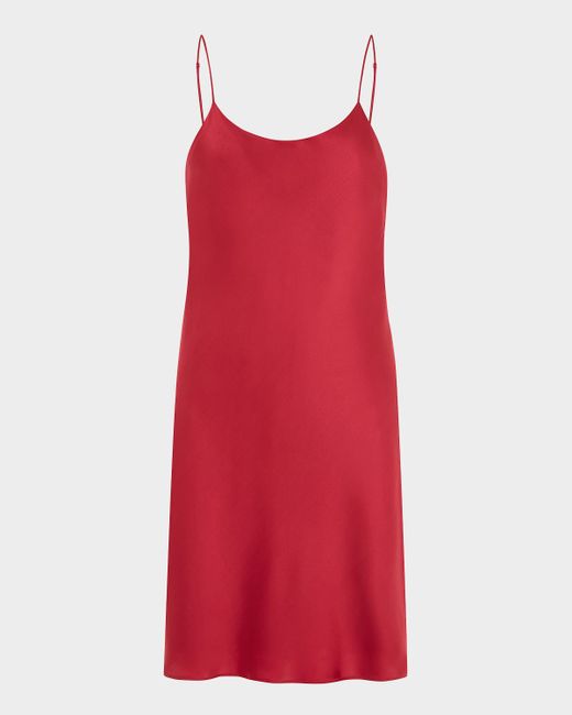 Olivia Von Halle Women's  Venus Scoop-Neck Satin Mini Slip Dress