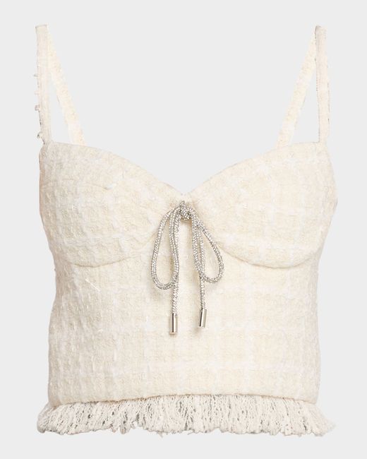 Area Women's Beige Tweed Lady Bustier Top