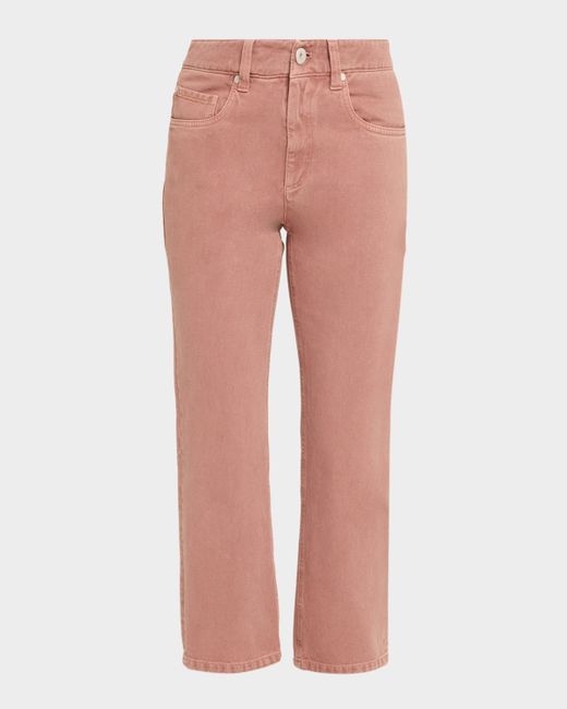 Brunello Cucinelli Cotton Bull Retro Straight-Leg Ankle Pants Da Women