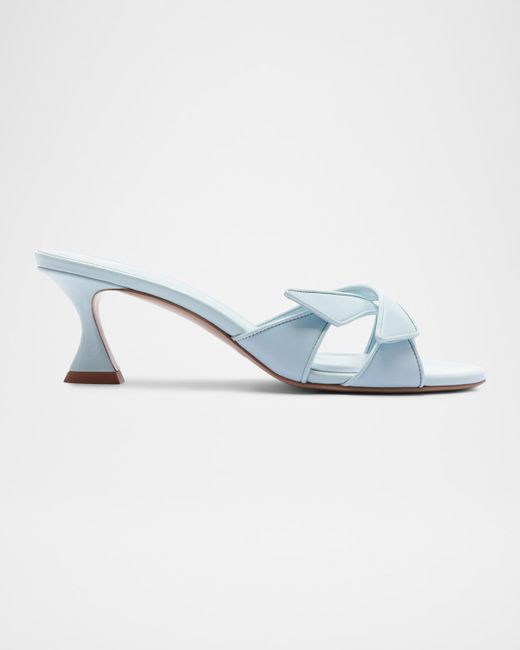 Alexandre Birman  Blue Tita Cross 60mm Kitten-Heel Sandals