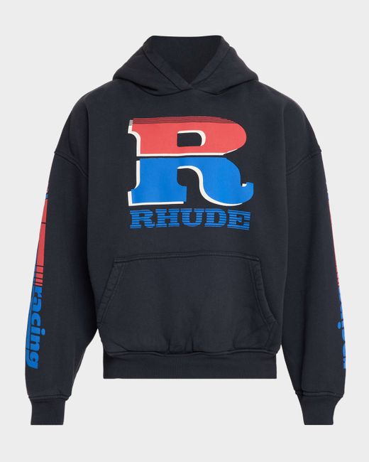 Rhude Aposs Racing Logo Hoodie Da Men
