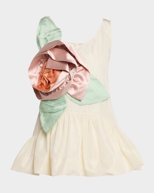 Simone Rocha Women's Multicolor Pressed Rosette Bubble Peplum Top