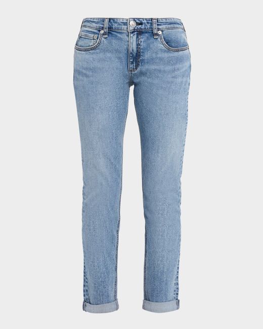 Rag & Bone Dre Low-Rise Slim Boyfriend Jeans Da Women Di Colore Rosso