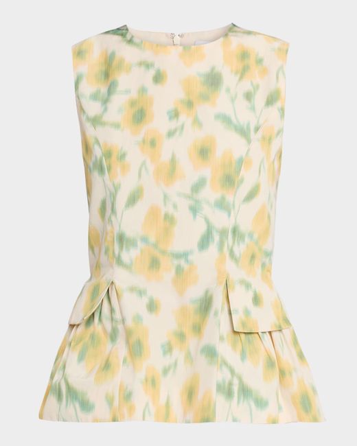 Tanya Taylor Women's Floral Astrid Printed Taffeta Top