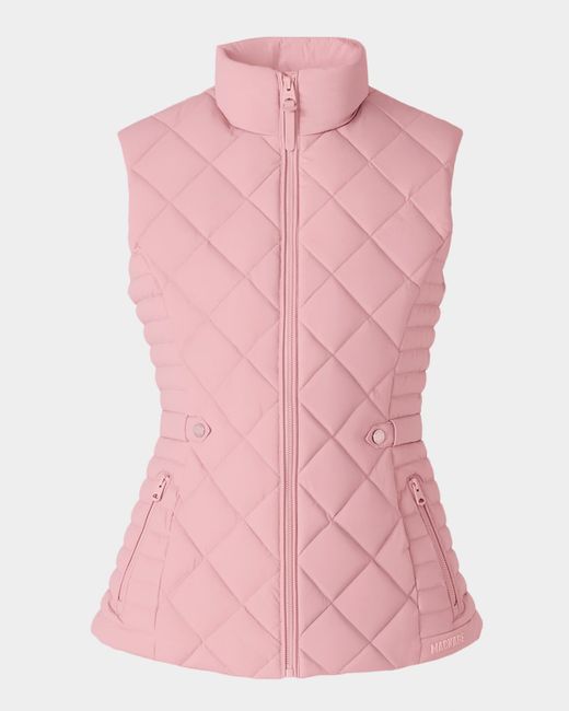 Mackage  Pink Diamond-Quilted Down Vest