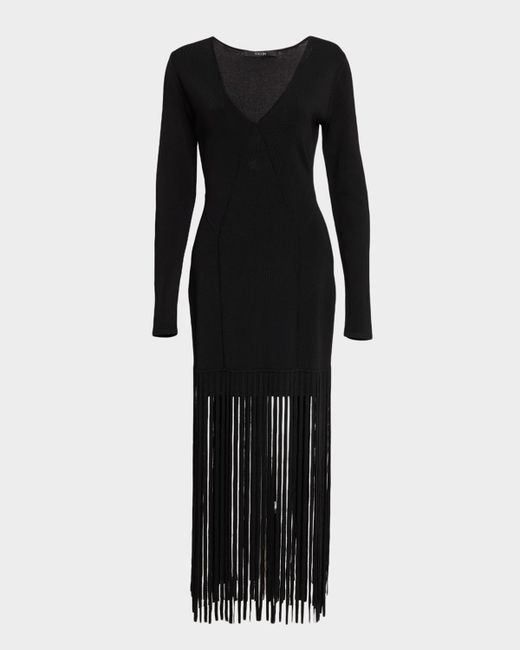Toccin Evelina Long-Sleeve Fringe Dress Da Women